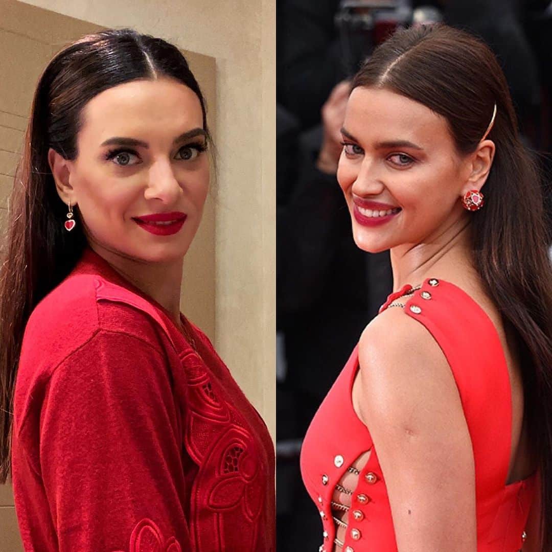 エレーナ・イシンバエワのインスタグラム：「Говорят, мы похожи?!😀 А вы что думаете? 🤔 ⠀ People’s say that we looks’ similar?!😀 What do you think? 🤔 ⠀ #isinbaeva#irinashayk#исинбаева#red#красный#иринашейк#похожи」
