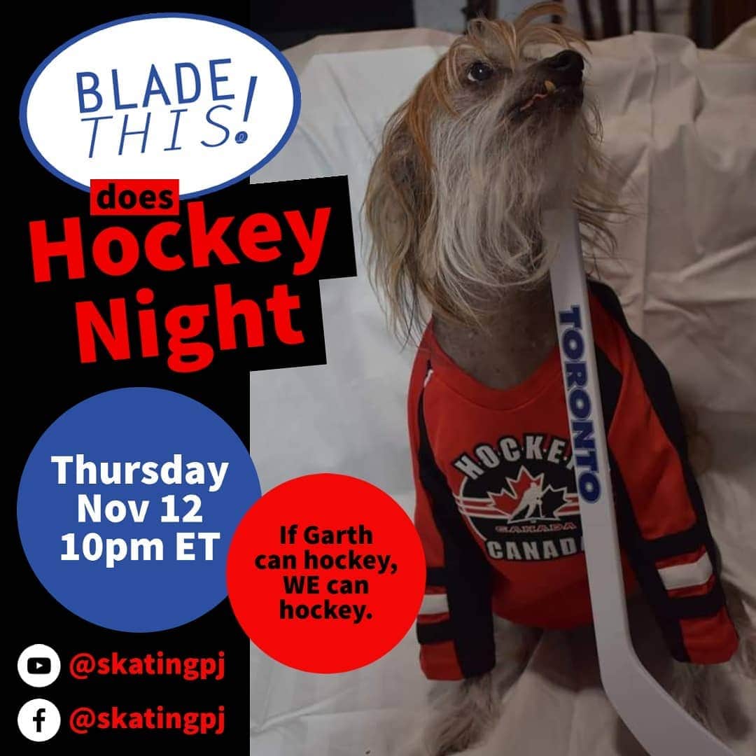 PJクォンさんのインスタグラム写真 - (PJクォンInstagram)「Come watch Garth 'drop the gloves' on (Hockey) Blade This! On Thursday at 10pm ET with co-hosts @charlenekbailey and @pjkwong on Pj Kwong Facebook and YouTube and @skatingpj on Twitter! We're following @cbcbattle journey!!! PS - is 'drop the gloves' a thing? Love, Pj, Charlene and Garth」11月11日 3時31分 - pjkwong