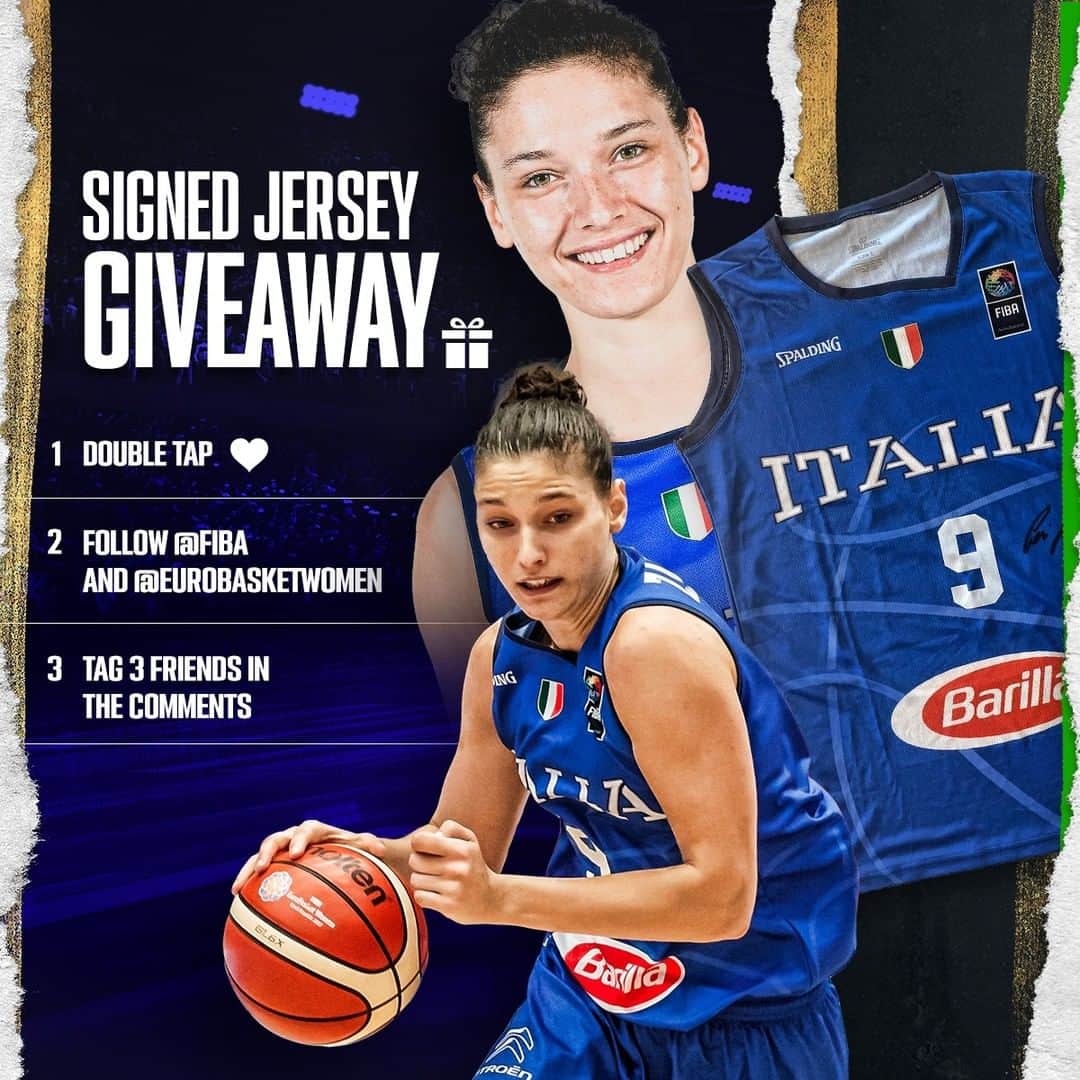 FIBAさんのインスタグラム写真 - (FIBAInstagram)「⚠ Jersey Giveaway ⚠  ✅ the instructions and get a chance to win 🇮🇹 @ceciznd's signed @EuroBasketWomen 🎽」11月10日 19時30分 - fiba