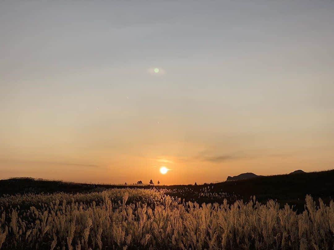 左近鈴乃さんのインスタグラム写真 - (左近鈴乃Instagram)「. sunset🌾🌞🧡🧡 夕陽見たら疲労とストレス0になるぐらいすき。  #曽爾高原」11月10日 20時03分 - suzuno_sakon