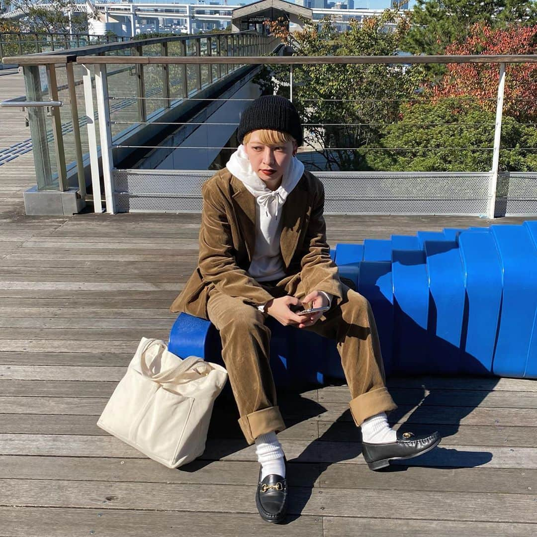 mahoさんのインスタグラム写真 - (mahoInstagram)「＊ブランドはwearにて セットアップええ感じやわ . #ootd#fashion#メンズライク#古着好きな人と繋がりたい#古着#古着コーデ#おしゃれさんと繋がりたい#フリクロ#フルジョ#コーデ#コーディネート#ストリート#カジュアル#シンプル#古着mix#instagood#outfit#instalike#coordinate#mensfashion#used#fudge#lenoandco#無印良品」11月10日 20時25分 - mhpht_