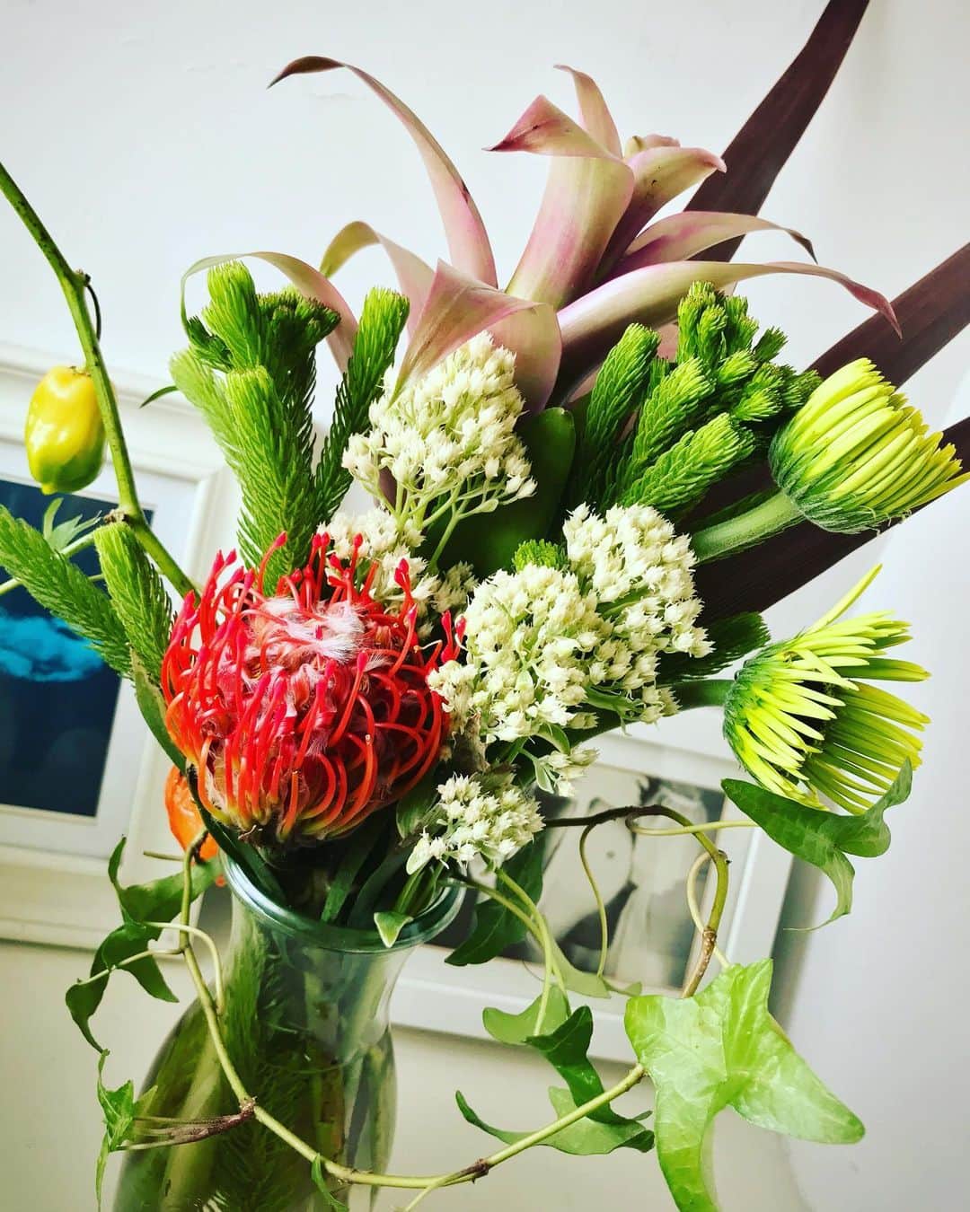 奥村佳恵のインスタグラム：「🌿🥀🌶🌇🌋❤️🧡💚 #花 #flowers  #energy  #親友からの愛  #ありがとう」