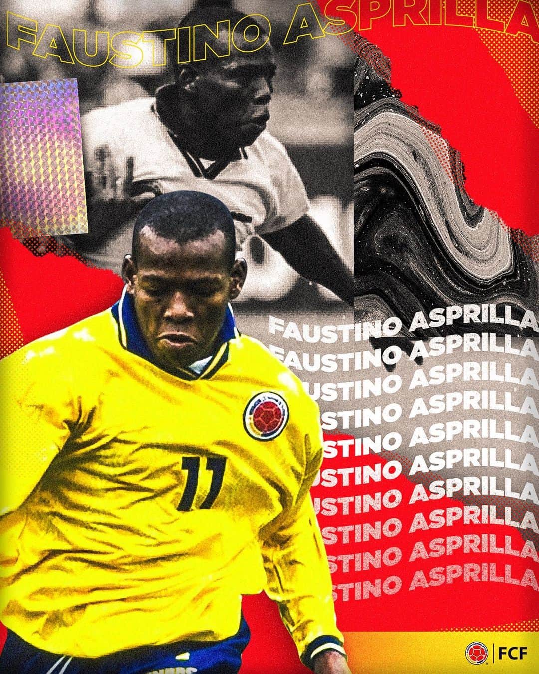 サッカー コロンビア代表チームのインスタグラム：「¡Felices 5️⃣1️⃣ @eltinoasprilla ! 😎  Gracias por todos los goles y la entrega con nuestra camiseta 🇨🇴  Abrazo de gol 🤙」