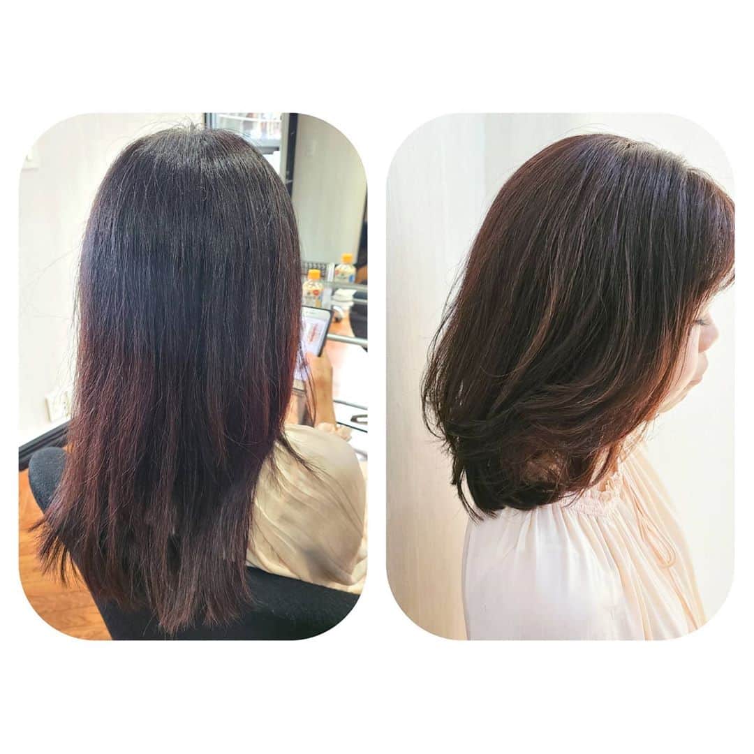 中村まきさんのインスタグラム写真 - (中村まきInstagram)「【みきの変身】実は今回、ヘアチェンジしたいと声かけてきたのはミキティ @arielsekai2_miki なんだよね。  どこかスッキリしたい。  気持ちを変えてくれる要素も、美容室にはある。私もこのタイミングだからこそ一緒に✨  ふたりしていい感じになりました🎵 ミキティのヘアチェンジも見てね。  カラー材は同じく#アディクシーカラー #スモーキートパーズです💖 光に当たると透明感の出る美しい色合い💖 ミキティすごく、可愛かった✨  ＝＝＝＝＝＝＝＝ ■ご相談・公式LINE＞ プロフィール @buchimaki_1121 から公式LINEまたは、DMからお気軽に！ ――――――――――――﻿  #経営者 #フリーランス #自営業 #中小企業 を対象としたブランド価値を高めて広告費をかけず、 売上を伸ばし顧客獲得を目指す経営コンサルプロデュース。﻿ 　※詳細はプロフィールURLから！ ﻿ ――――――――――――﻿ ﻿． #集客#ブランディング #宮崎サロン#ダイエット #福岡#インフルエンサー #SNS集客#社長#宮崎美容室#引き寄せ#マーケティング#潜在意識#地方#美容室#痩身#美容サロン#Instagram#パン好き#宮崎#コンサルティング #ヘアチェンジ」11月10日 23時52分 - buchimaki_1121