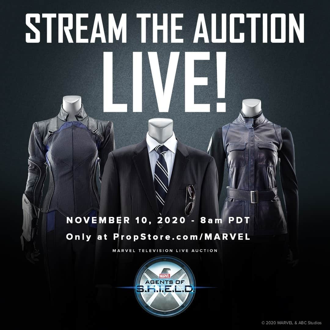 Marvel Entertainmentさんのインスタグラム写真 - (Marvel EntertainmentInstagram)「The "Marvel's #AgentsofSHIELD" auction is almost up and running! Watch @Prop_Store's Live Auction Video Stream TODAY starting at 11AM ET, and bid along on over 550 original props and costumes from the series: PropStore.com/Marvel #MarvelTVAuction」11月11日 0時15分 - marvel