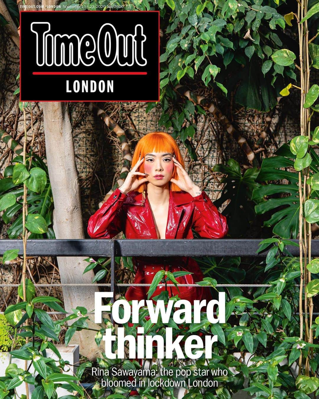 リナ・サワヤマのインスタグラム：「cover of @timeoutlondon !!!!!!  @andy_parsons - Andy Parsons, photographer @bryanmayesdotcom - Bryan Mayes, art director  @kateiorga – Kate Iorga, stylist @tomomiroppongi – Tomomi Roppongi, hair stylist @maccosmeticsUK – Hayley Mason, make-up」