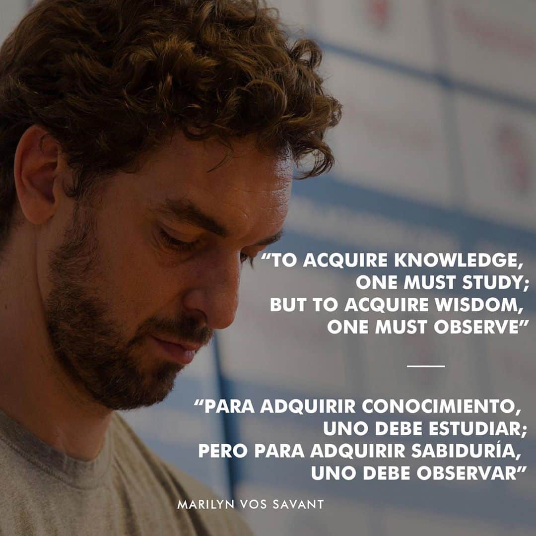 パウ・ガソルのインスタグラム：「✨💭#PausQuotes ✨💭#FrasesDePau」