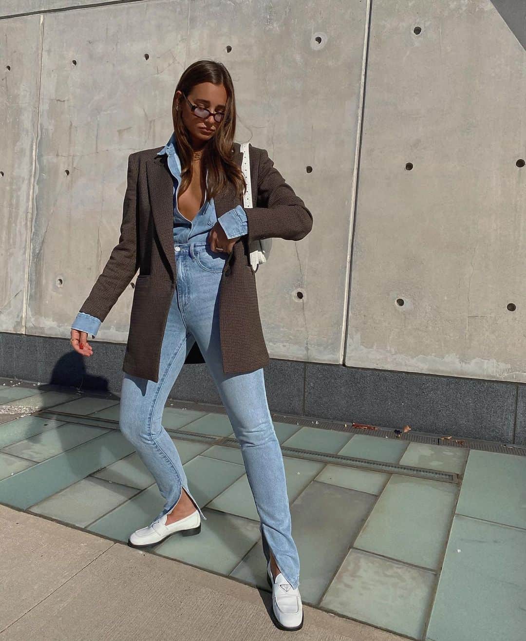We Wore Whatのインスタグラム：「Denim days, tap for creds!」