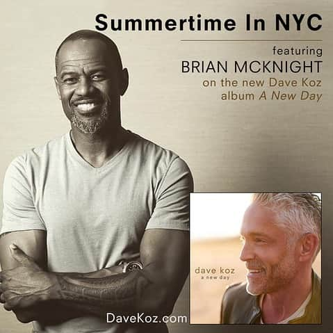 ブライアン・マックナイトのインスタグラム：「This friendship goes back 25 years I’m so pleased to announce my collab with the incredible @davidstephenkoz  his latest  project “A New  Day” featuring our single “summertime in nyc” out now and streaming everywhere you enjoy music https://amzn.to/3myiYwj #applemusic #pandora #spotify」