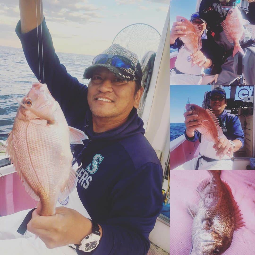 佐々木主浩さんのインスタグラム写真 - (佐々木主浩Instagram)「#真鯛 #釣り #佐々木主浩 #大魔神  真鶴沖でマダイ釣り🎣これから魚が美味しいシーズンです。」11月11日 12時31分 - sasakikazuhiro.22
