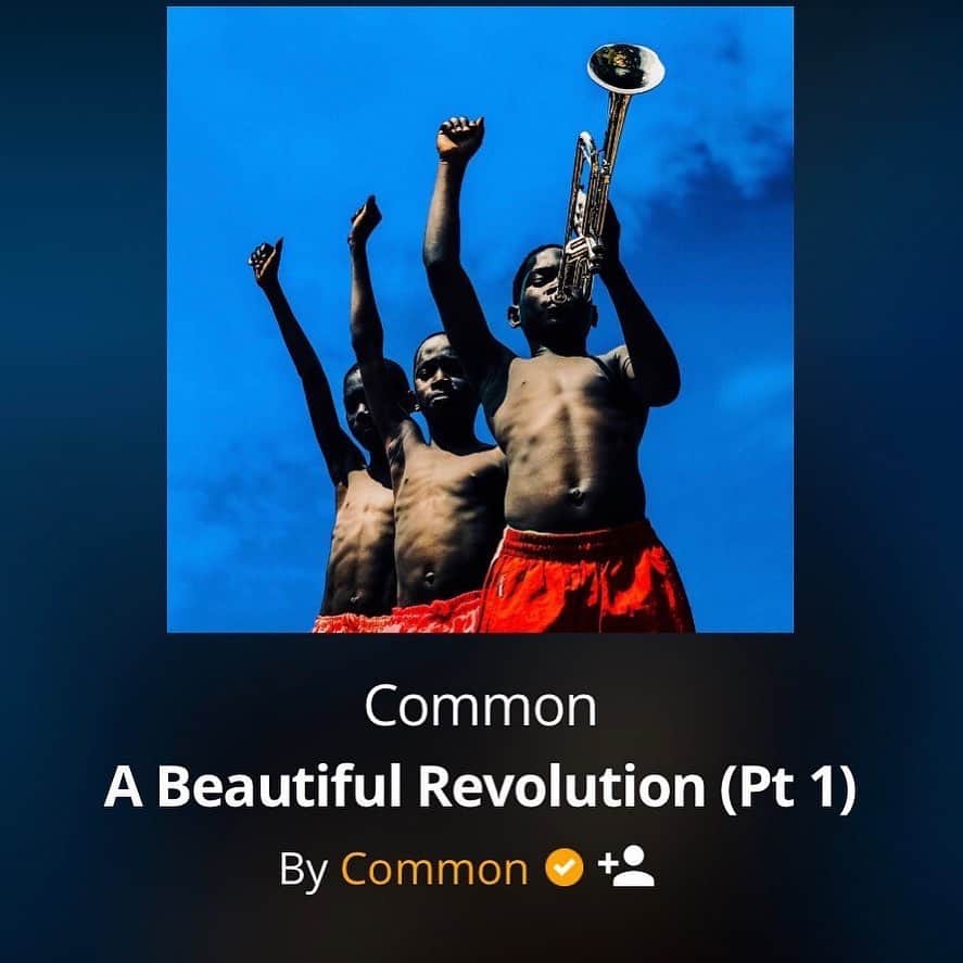 コモンのインスタグラム：「To all the people that’s been asking, the album cover for A Beautiful Revolution was done by this incredible artist named Derrick Boateng.  Thank you @derrick_o_boateng for adding your talents to this project!  This cover says it all!  #beautifulrevolution link in bio」