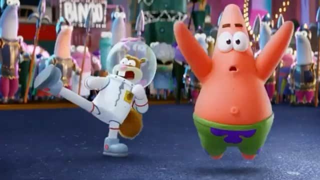 タイガのインスタグラム：「Krabby step video out now 🧽 link in bio @spongebobmovie」