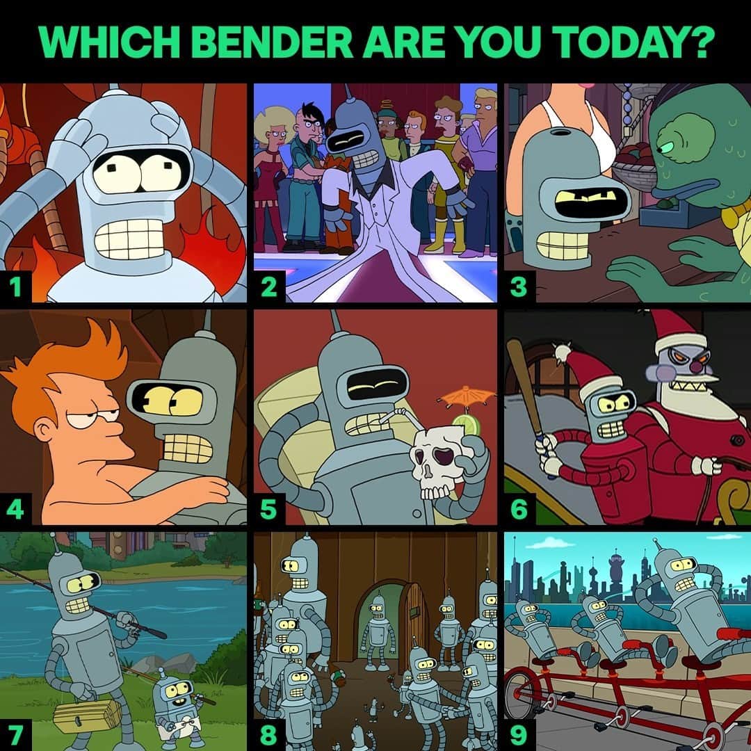 Hulu Home of Emmy-winningさんのインスタグラム写真 - (Hulu Home of Emmy-winningInstagram)「Pick a Bender, any Bender. 🤔🤖」11月11日 6時00分 - hulu