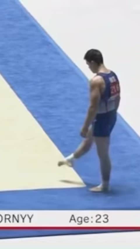 のインスタグラム：「Not so long ago, male gymnasts could take a max 3 running steps before a tumbling pass. Any additional steps would incur a deduction. It is not uncommon nowadays to see guys run 3/4 of floor! Of course they are doing some crazy passes 😝  - Nakita Nagornyy takes 6 running steps into his first pass!  @nikushkarus  - Floor: 14.200 - Featured Competition: 2020 Friendship & Solidarity  - #gymnastics #gymnasticsvideos #gymnasticshighlights #artisticgymnastics #floor  #vault #parallelbars #pbars #horizontalbar #highbar #balancebeam #unevenbars #tumble #stick #flip #trampoline #handstand #strength #flexibility #balance #fitness #usagymnastics #muscle #mag #trampoline #gymnast #gymvids #athlete #gimnasia」