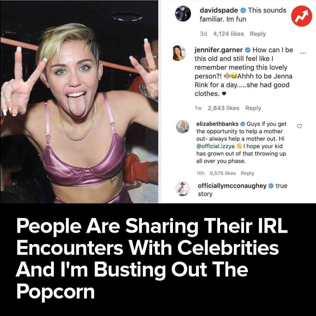 BuzzFeedさんのインスタグラム写真 - (BuzzFeedInstagram)「“I was at a party in West Hollywood and bumped into Miley Cyrus in the bathroom..." Link in bio 👆」11月11日 10時30分 - buzzfeed
