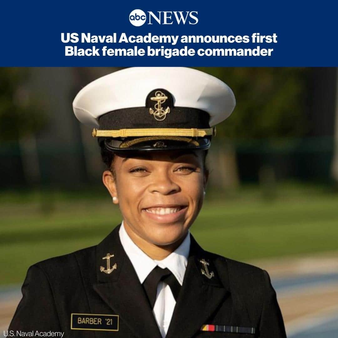ABC Newsさんのインスタグラム写真 - (ABC NewsInstagram)「More than 44 years after women were first allowed to join the U.S. Naval Academy, the prestigious military institution has announced its first Black female brigade commander. Midshipman 1st Class Sydney Barber will assume the role next semester, according to a press release from the Naval Academy.⁠ ⁠ MORE AT LINK IN BIO.」11月11日 10時02分 - abcnews