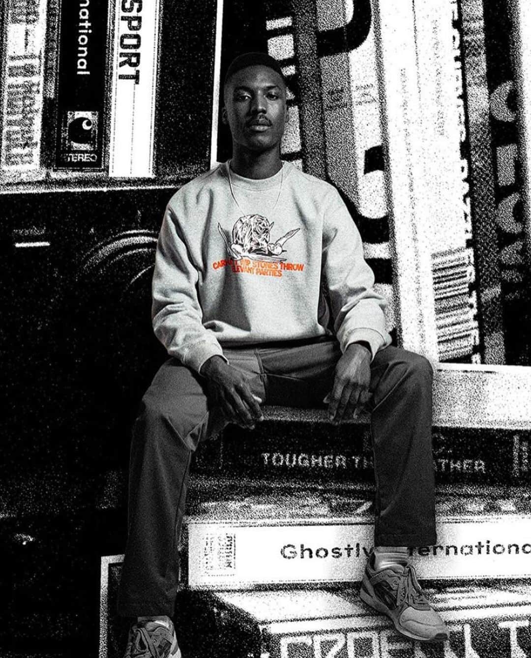 カーハートのインスタグラム：「RELEVANT PARTIES VOL.1 - A Capsule Compilation.  Available at Carhartt WIP stores & Online at carhartt-wip.jp from November 21th.  世界中の画期的なレコードレーベルに捧げられたカプセルコンピレーション Relevant Parties Vol.1 のコレクションは、11月21日(土)より全国のCarhartt WIP Store & Online Storeにて発売致します。ご期待下さい。  Teaming up with the likes of Tokyo-based Jazzy Sport, UK pio- neers Ninja Tune, Los Angeles tastemakers Stones Throw, Munich’s Public Possession, and two NYC imprints, DFA Records and Ghostly International, Carhartt WIP will release a series of limited edition T-shirts, hoodies, sweatshirts and gadgets, that pay tribute to some of the foremost independent record labels across the globe.   Each design was created in collaboration with its respective record label, and has been applied across a series of jersey-based garments. In addition, the release will also include a cassette tape dedicated to the work of each label. Initially launched earlier this year as a podcast series, RELEVANT PARTIES is part love-letter, part deep-dive, exploring the idiosyncratic worlds of some of Carhartt WIP’s favorite labels. Hosted by UK music journalist @chal_ravens , each episode speaks to the people behind the music, known for their enduring idealism and singular vision, which has helped shape their respective imprints.   #CarharttWIP #carharttwipmusic #relevantpartie」