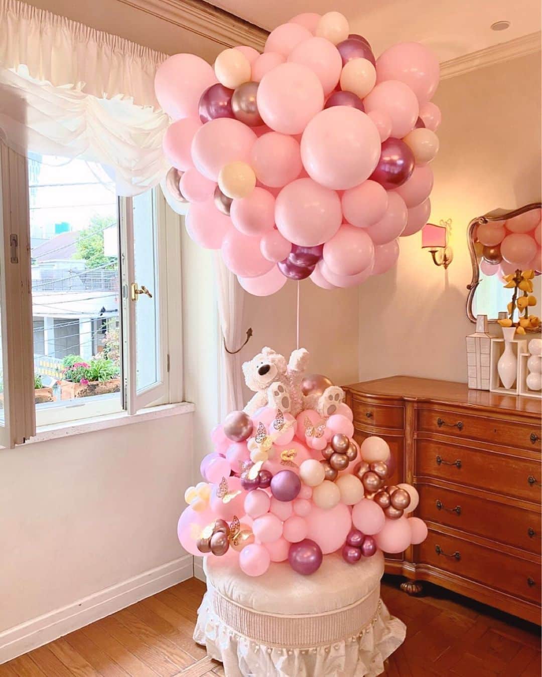 のインスタグラム：「こんなに可愛いくまさんもいました😍💘🥺💓🧸💗 #ayanosbabyshower #babyshower #ベビーシャワー #バルーン #balloon #ballower #ballowerballoon @ballowerballoon」