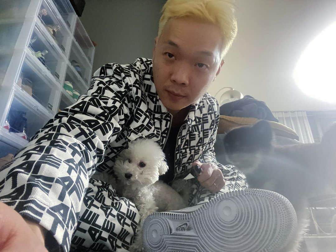 Paloaltoのインスタグラム：「의류 선물을 받아서 집에서 쇼를 해보았다.」