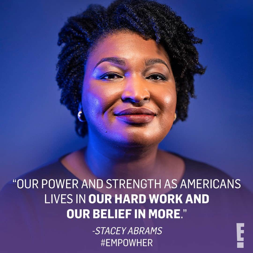 E! Onlineさんのインスタグラム写真 - (E! OnlineInstagram)「Politician. Activist. Leader. 💜 Committed to fighting voter suppression, Stacey Abrams helped register nearly 800,000 new voters in Georgia. #EmpowHER (📷: Getty)」11月11日 22時00分 - enews
