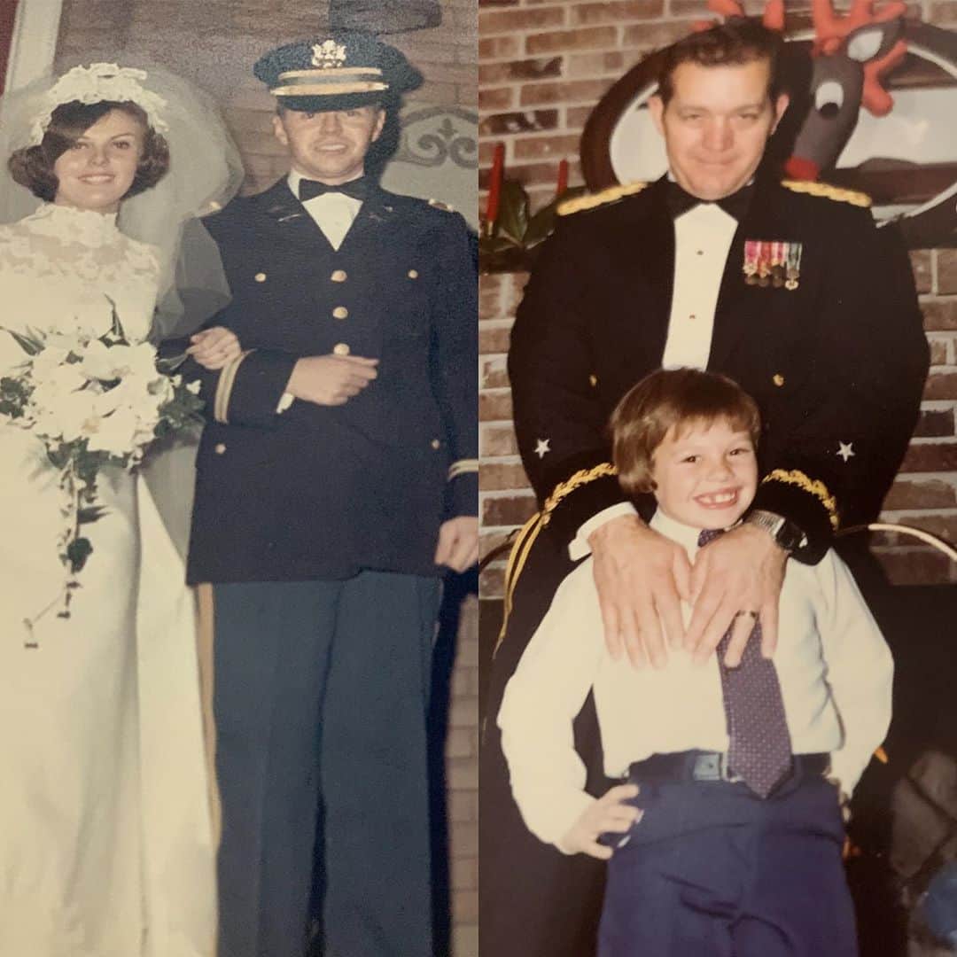ライアン・シークレストのインスタグラム：「My dad Lieutenant Gary Seacrest (left) and “hankpa” Major General Henry Skeen (right). So proud to have veterans in my family and grateful for all those who bravely served our country. Thank you! #VeteransDay」