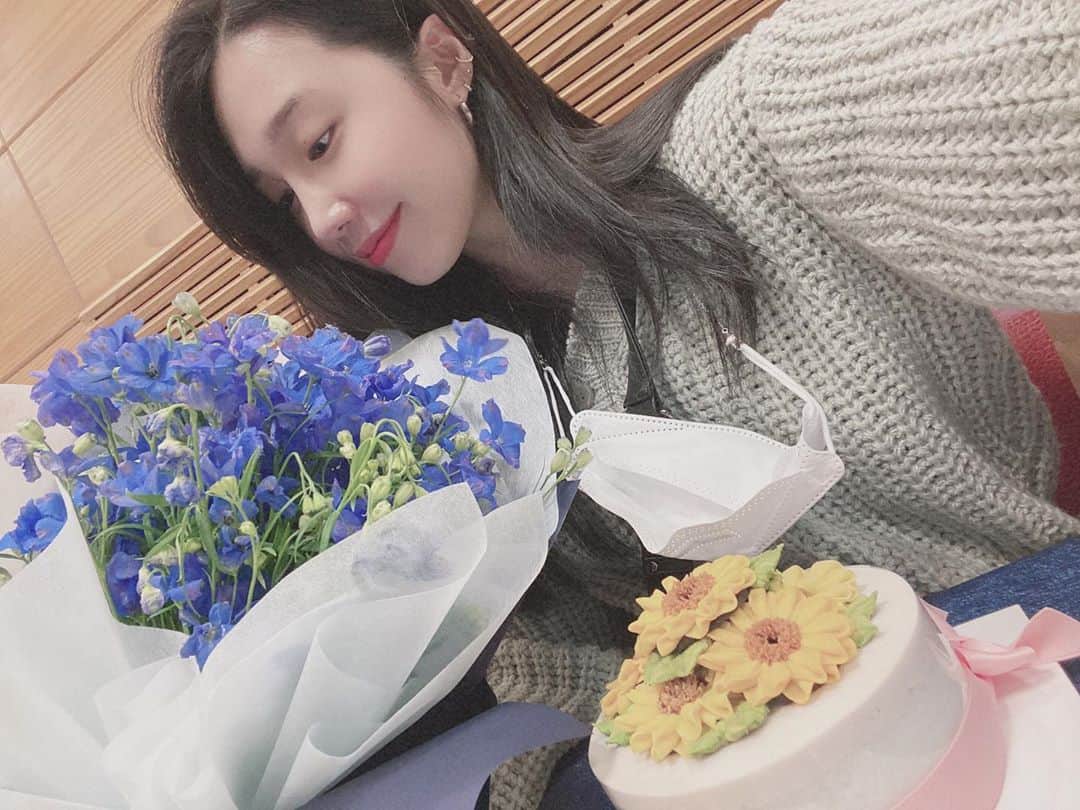 チョン・ウンジのインスタグラム：「고마워❤️」