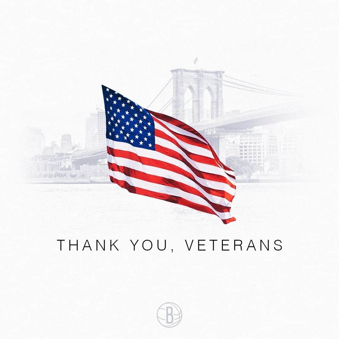 Brooklyn Netsさんのインスタグラム写真 - (Brooklyn NetsInstagram)「To all who have served and continue to serve our country, thank you. #VeteransDay」11月11日 22時55分 - brooklynnets