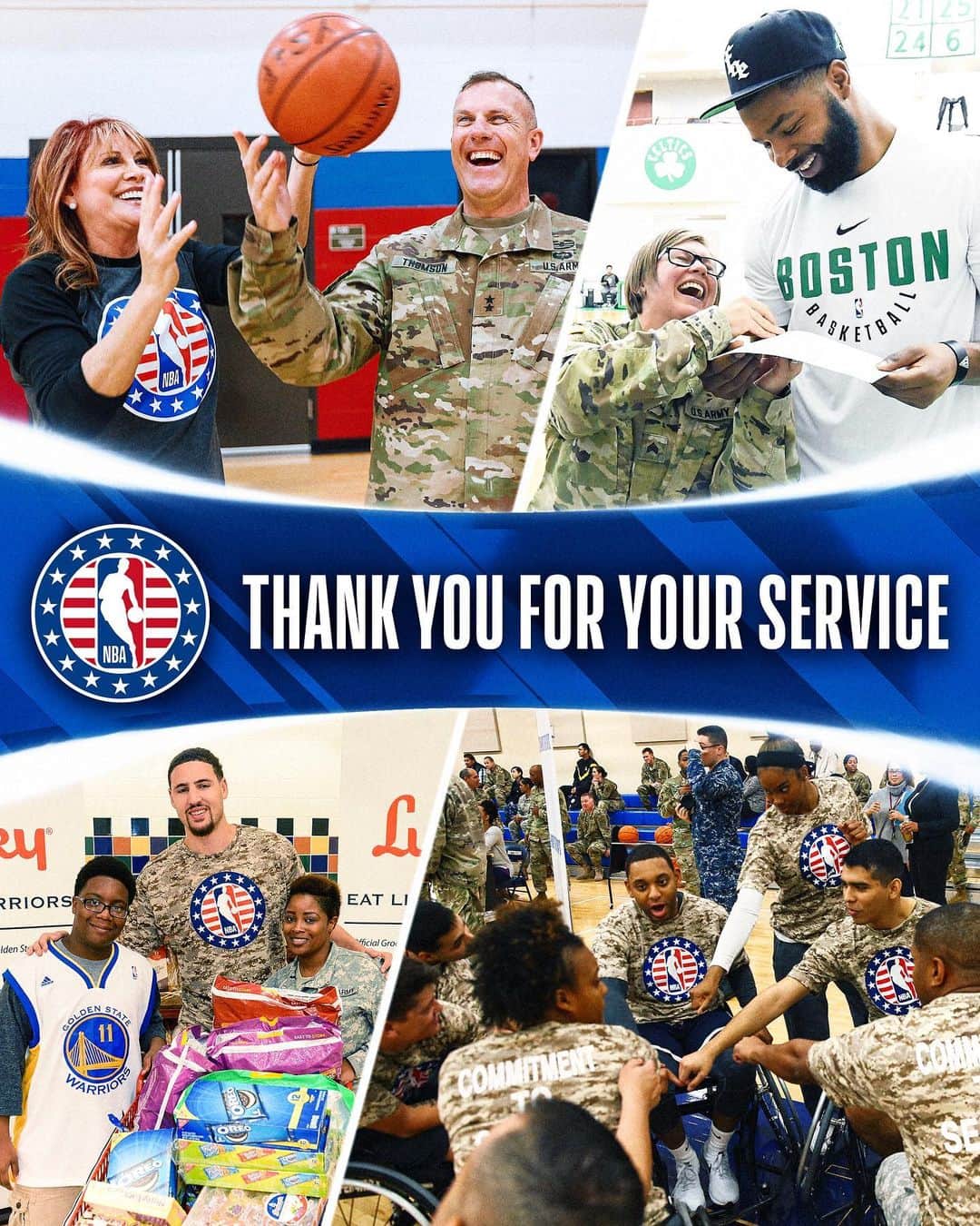 NBAさんのインスタグラム写真 - (NBAInstagram)「To all the veterans and their families – Thank You!    #VeteransDay  #HoopsforTroops」11月11日 23時01分 - nba