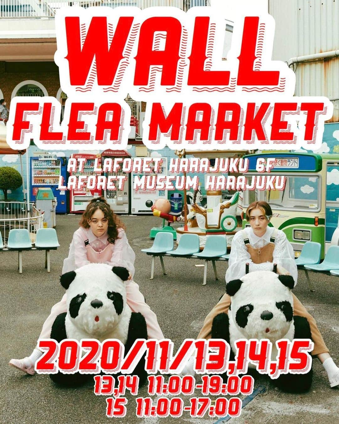 Laforet HARAJUKUさんのインスタグラム写真 - (Laforet HARAJUKUInstagram)「WALL FLEA MARKET 11.13(fri),14(sat),15(sun) . WALLの蚤の市と称して、”WALL FLEA MARKET”を3日間限定開催。数多くのブランドアイテムをスペシャルプライスにて一挙展開します。 さらに、ご希望の方には3日間だけの特別なイベントもご用意。 取扱5ブランドより、ご購入いただいたアイテムのカスタムや限定企画をご用意しております。 . 🌼日時 11.13(fri) 11:00-19:00 11.14(sat) 11:00-19:00 11.15(sun) 11:00-17:00  ＊入場無料 . 🌼会場 ラフォーレミュージアム原宿（ラフォーレ原宿6F） . 🌼カスタム＆限定イベント　参加ブランド @jennyfax.official @relight_by_yeah_right @yushokobayashi @pillings_ryotamurakami  @aimadonna.jp 各参加ブランドの詳細は、WALLインスタグラム（@wall_harajuku）にてご紹介しております。 上記のアイテムは加工後、後日お渡しになります。加工費は別途当日いただきます。 . ※コロナウイルス感染防止のため、マスクの着用、手指の消毒をお願いいたします。入場制限をさせて頂く場合もございます。予め、ご了承下さいませ。 ※入場の際、こちらのinstagram画面のご提示をお願い致します。 . #wallharajuku #fleamarket #fashion #harajukufashion #フリーマーケット #蚤の市 #laforet #harajuku #laforetharajuku #ラフォーレ #原宿 #ラフォーレ原宿」11月11日 19時15分 - laforet_h