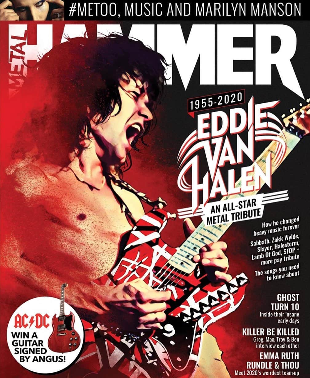 METAL HAMMERさんのインスタグラム写真 - (METAL HAMMERInstagram)「Last month, we lost a legend. The new issue of Metal Hammer is an all-star metal tribute to Eddie Van Halen. Pre-order your copy of issue 342 now through the link in our bio #VanHalen #EddieVanHalen #Rock #RockMusic #Metal #HeavyMetal #MetalHammer」11月11日 20時18分 - metalhammeruk