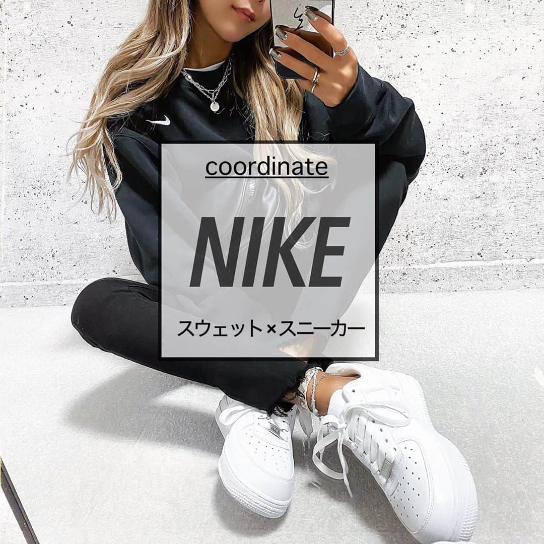 Mariさんのインスタグラム写真 Mariinstagram Nike コーデ この前奇跡的に買えた エアフォース1 24 0cmにしました 厚手の靴下を履いて 少しゆとりのある履き心地です 普段のサイズ コンバース23 5cm ナイキエアマックス24 0cm