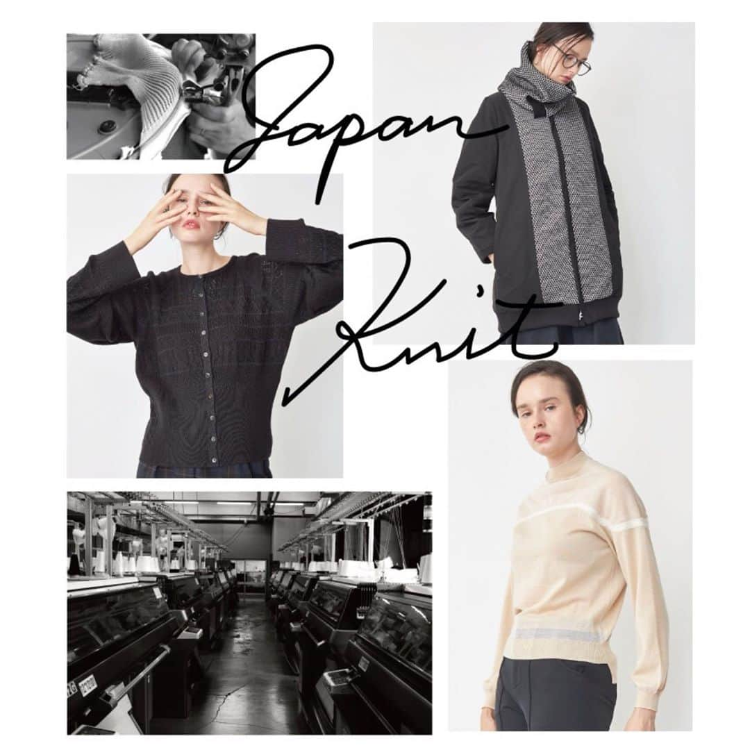 ネイビー ウォさんのインスタグラム写真 - (ネイビー ウォInstagram)「🧶Made In Japan KNIT﻿ が豊富に揃う今シーズンです。﻿ ﻿ 昨日の投稿のドットニットも、シースルー素材とのレイヤードが珍しいハイゲージニットも﻿ キッドモヘアのニットベストや付け衿が楽しいアイテムも日本製です。﻿ 少量生産が難しいニットは、国内でデザイン性のあるアイテムを作るととても高級になってしまう事が多いんです。﻿ そんな現状を打破出来たのは、今回生産をお願い出来たニット工場さんとの出会いがあったからこそです☺️﻿ （小さく写るモノクロの写真は実際にお願いしているニット工場さんの写真です。小さすぎますね💦）﻿ ﻿ ニットの新たな可能性を感じていただけるシーズンになっているかと思います🧶﻿ ﻿ #jiyugaoka#navywo#madeinjapan#tokyobrand#fudgemagazine#cluelmagazine#madeinjapanknit#n20kg337#n20kc313##n20kb312#n20kb315#n20kd310#n20fo314#fw20#ネイビーウォ#自由が丘店#日本製ニット」11月11日 20時44分 - navywo