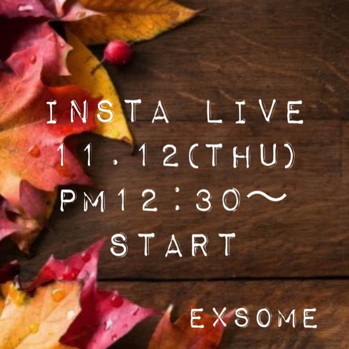 aki【EXSOME】さんのインスタグラム写真 - (aki【EXSOME】Instagram)「・ 11月12日（thu）・ INSTA LIVE at 12:30 〜  @exsome_official  Check it out!! ・ new account  @exsome.fam  follow me!! ・ 公式LINE @efc0920h（アットマークから） ・  公式Twitter exsome_official ・ ・ 公式facebook exsome_official ・ ・ #exsome #エクソーム #exsome_official  #instalive  #shopping #fashion #webstore #selectshop #ファッション #ネットショップ #セレクトショップ #ファッション #ootd #outfit  #インスタライブ　#webstore #オンライン#ネットショップ　#11月#november #autumn #fff#likeforlikes」11月11日 21時01分 - exsome_official