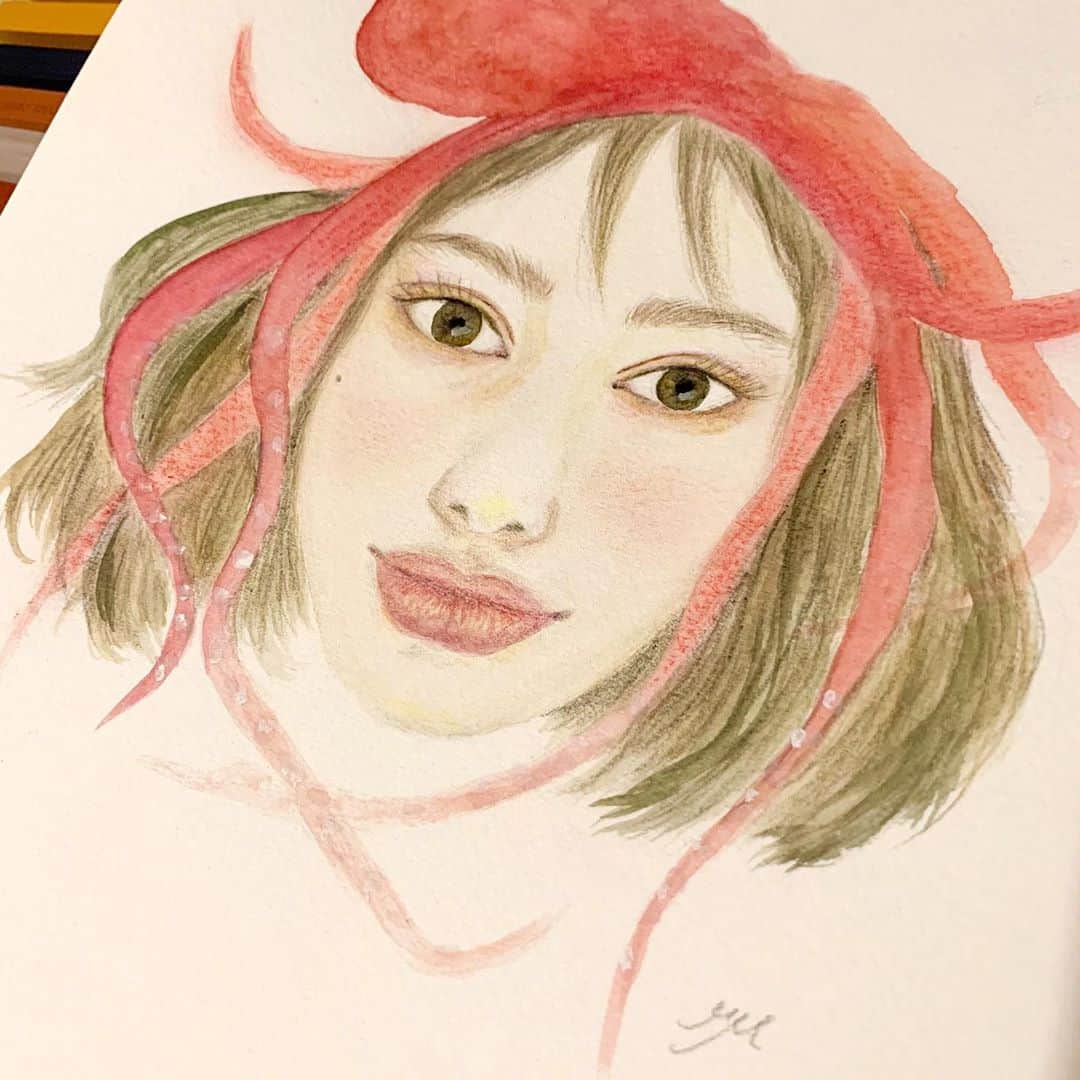 高杉さと美さんのインスタグラム写真 - (高杉さと美Instagram)「この間お話する機会があった @setako ちゃんを描く。 🐙がお好きらしいです。せたこちゃん^ ^  #illustration #portrait #octopus #tako #drawing #beauty #fashion #イラストレーション #水彩 #色鉛筆 #パステル #人物画 #ビューティー #メイク」11月11日 21時18分 - satomi_mira