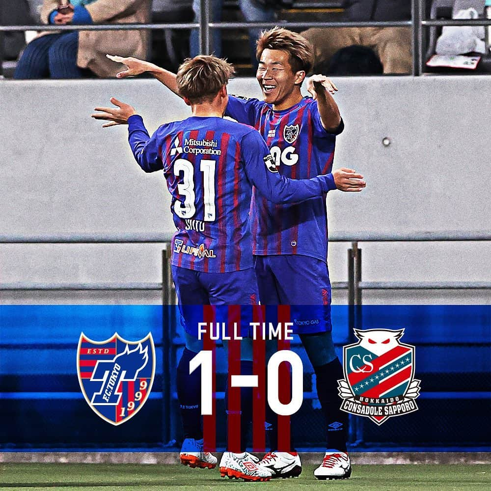 FC東京オフィシャルグッズさんのインスタグラム写真 - (FC東京オフィシャルグッズInstagram)「🔵🔴 #FULLTIME #TokyoSapporo  2020明治安田生命J1リーグ第33節 #FC東京 1-0 #北海道コンサドーレ札幌  #永井謙佑 選手のゴールが決勝点!!!!!!!✊✊✊ 完封勝利でリーグ戦の連敗をホーム味スタでストップしました!!!!!🙌🙌🙌 @fctokyoofficial  #STAYWITHTOKYO  #fctokyo #tokyo」11月12日 0時07分 - fctokyoofficial