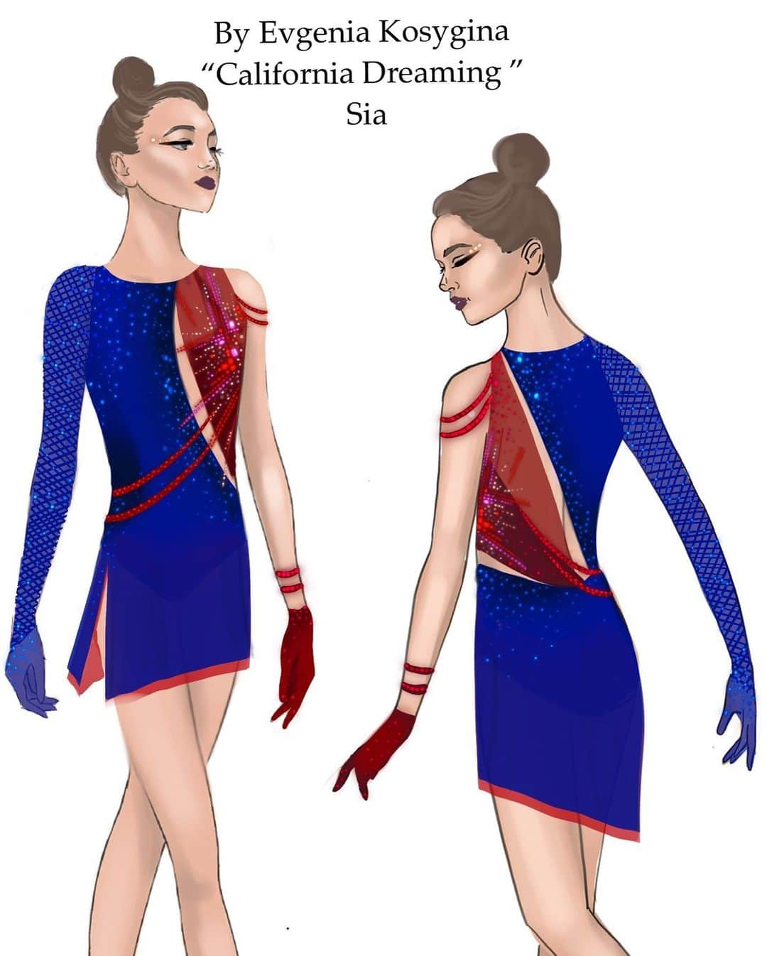 エフゲーニヤ・コスイギナのインスタグラム：「“California Dreaming” by Sia❤️  Работа прекрасной @yulia_n83a」