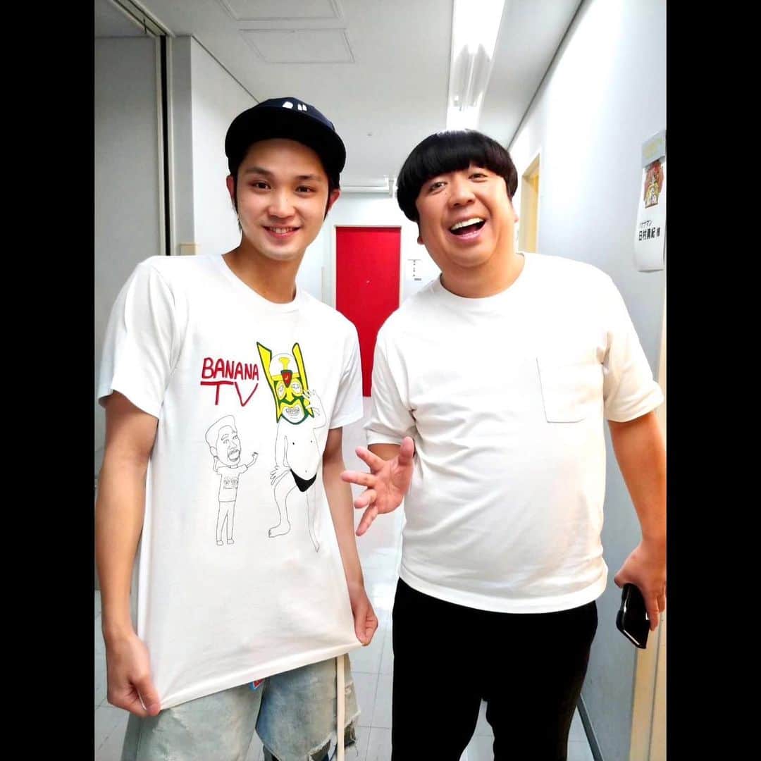 磯村勇斗のインスタグラム：「. バ帽爆上がり!!!!!!!  #バナナサンド #バナナマン さん #日村勇紀 さん #バ帽 #バナナTV」