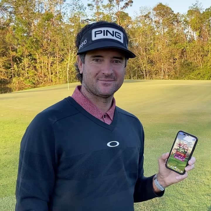 のインスタグラム：「I'm in a videogame! I've teamed up with @golfclashgame to launch my very own Bubba Ball and Bubba's One Shot Challenge - check it out! #GolfClashAmbassador」