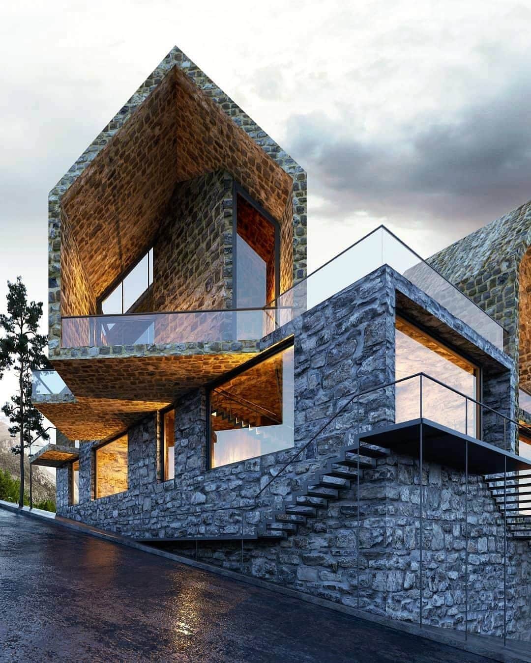 Architecture - Housesさんのインスタグラム写真 - (Architecture - HousesInstagram)「⁣ 𝗩𝗶𝗹𝗹𝗮 𝗞𝗲𝗹𝗮𝗿𝗱𝗮𝘀𝗵𝘁.⁣ A full structure of stone and beauty.✨⁣ Swipe left to discover this amazing project.⁣ _____⁣⁣⁣⁣⁣ 📐 @nilufar_al @ayda_al72 & @saeb_alimohammadi66.⁣ 📍 Kelardasht, Mazandaran, Iran⁣ #archidesignhome⁣ ___⁣ #architecture #archilovers ##render #renderlovers #dreamhome #architecturephoto #modernarchitecture #architecture_lovers #architecturephotography ⁣⁣⁣」11月12日 1時50分 - _archidesignhome_
