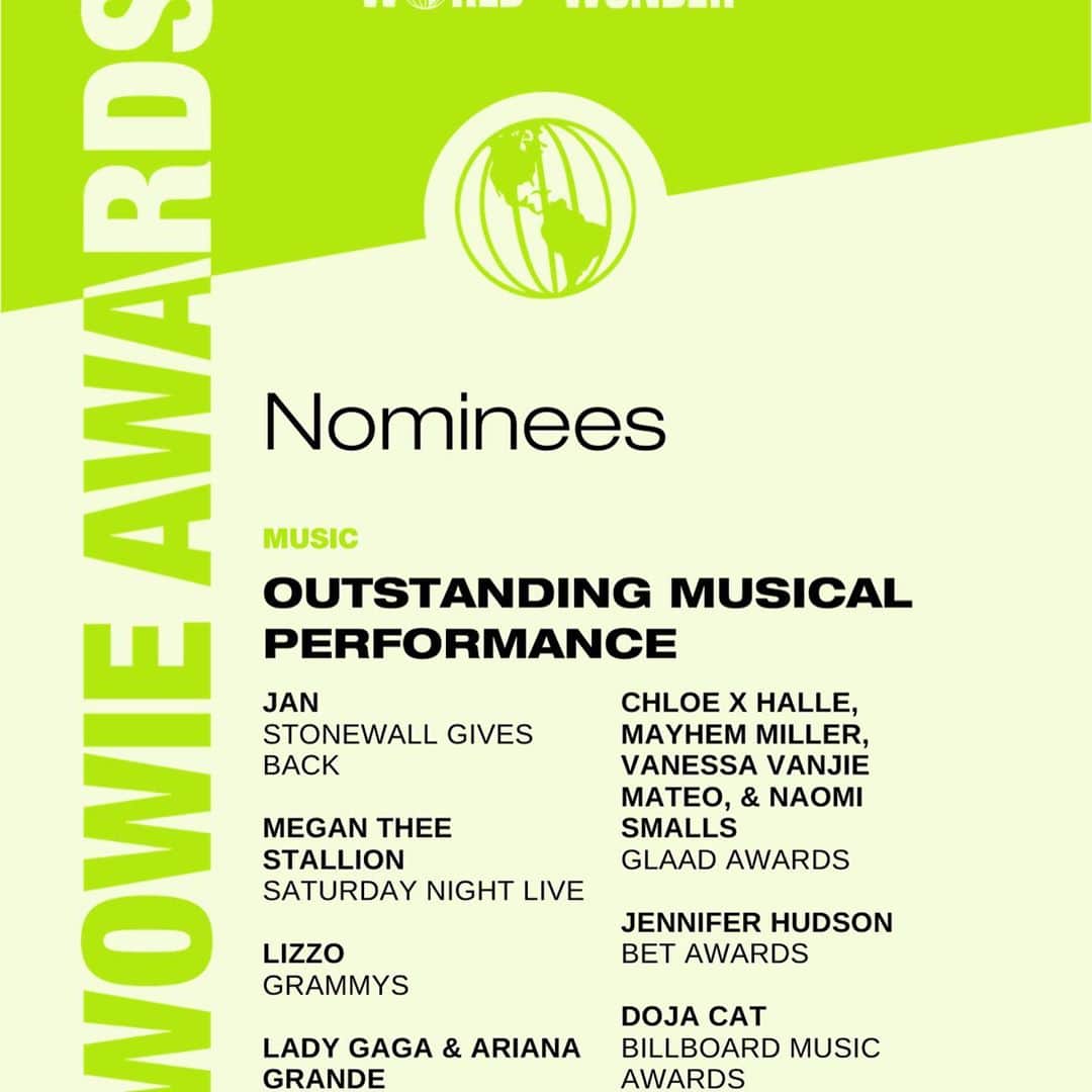 アンソニー・ラモスのインスタグラム：「YAAASS! The @chloexhalle performance at the #GLAADawards is nominated for Outstanding Musical Performance at the @worldofwonder Wowie Awards!  This really was a Spice Girls, Drag Race, Chloe x Halle fantasy dream come true!  Swipe➡️ to check out it out and then to vote at the link in my bio!  🌈」