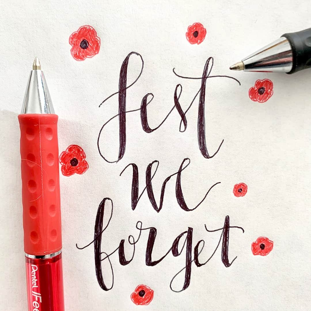 Pentel Canadaさんのインスタグラム写真 - (Pentel CanadaInstagram)「Let's take time to remember them and appreciate their contributions toward peace.⁠ ⁠ 🖊 Product: ⁠Feel-it! / BX487⁠ ⁠ #pentelcanada #pentel #remembaranceday #rememberanceday #lestweforget #poppy #rememberance #neverforget #peace #11thday #handlettering #ballpointpen⁠ ⁠」11月12日 2時02分 - pentelcanada