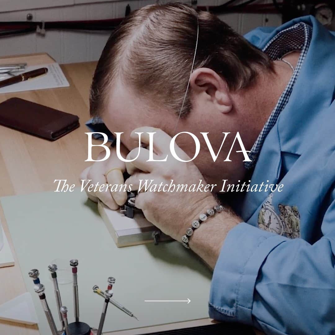 のインスタグラム：「The Veterans Watchmaker Initiative (VWI) teaches disabled veterans the profession of watchmaking, free of charge. As part as of Bulova’s continued support of this Delaware-based nonprofit, we are proud to announce VWI is an Authorized Service Center.  #Bulova #veteransday」