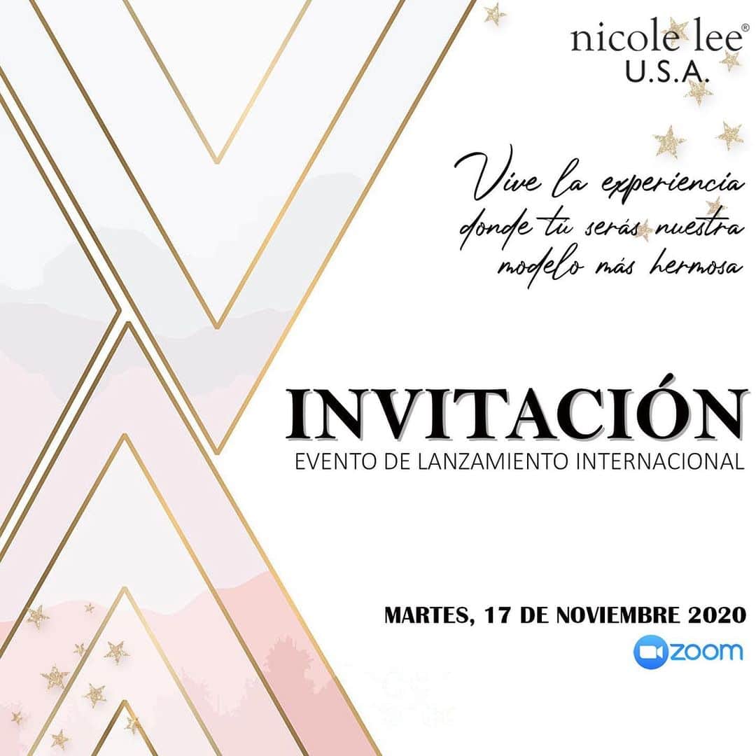 のインスタグラム：「NICOLE LEE USA 👜 tiene el gusto de invitarte a participar en el primer evento de Lanzamiento Internacional trasmitiendo en vivo desde Los Angeles, California simultáneamente para más de 30 países. Aprovecha esta oportunidad única 👏 para ver y escuchar a los directivos de NICOLE LEE USA 👜. No dejes pasar esta gran oportunidad. 👌 Fecha: Martes 17 de Noviembre Tipo de reunión: Virtual vía zoom 👩💻 Transmisión simultánea: 2am España 7 pm Costa Rica, Guatemala, Honduras, México 8 pm Colombia, Ecuador 9 pm Puerto Rico, Republica Dominicana 10pm Argentina  * Evento gratuito* * Cupo limitado* *Se les pide puntualidad para asistir ya que una vez iniciada la reunión no garantizamos el acceso a la misma.* Registro: Link en bio💕  #nllook #nicoleleeusa #nicoleleeespana #nicolelee #event #tiktok #reunion #zoom #lovemehatemeNL #potd #picoftheday #daily #instadaily #zoomevent」