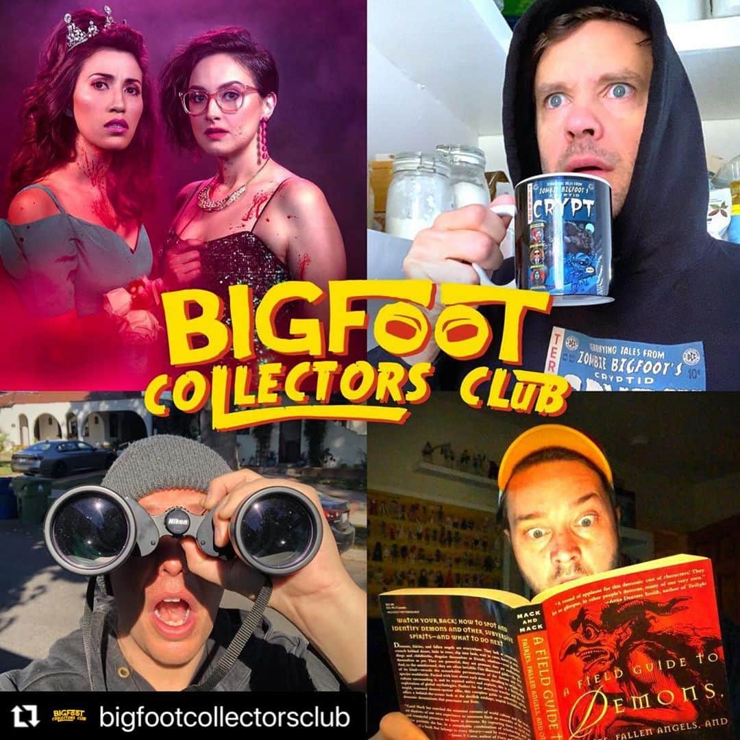 ブライス・ジョンソンのインスタグラム：「Great episode right here! Give a listen wherever you get your podcasts! BCC 137 - “L-Files of Horror” w/ @teencreepspod has landed! @lindsaykatai and @kellynugee return to read your listener stories and they are WILD. Shocking past-life revelations, terrifying haunted houses and the scariest alien abduction story we’ve ever read!!  #Repost @bigfootcollectorsclub with @make_repost ・・・」