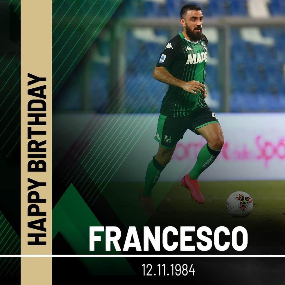 USサッスオーロ・カルチョさんのインスタグラム写真 - (USサッスオーロ・カルチョInstagram)「🎂🎉🎁🎊  Tanti auguri di #BuonCompleanno al nostro capitano Francesco #Magnanelli!  #HappyBDay 🖤💚 #ForzaSasol」11月12日 16時48分 - sassuolocalcio