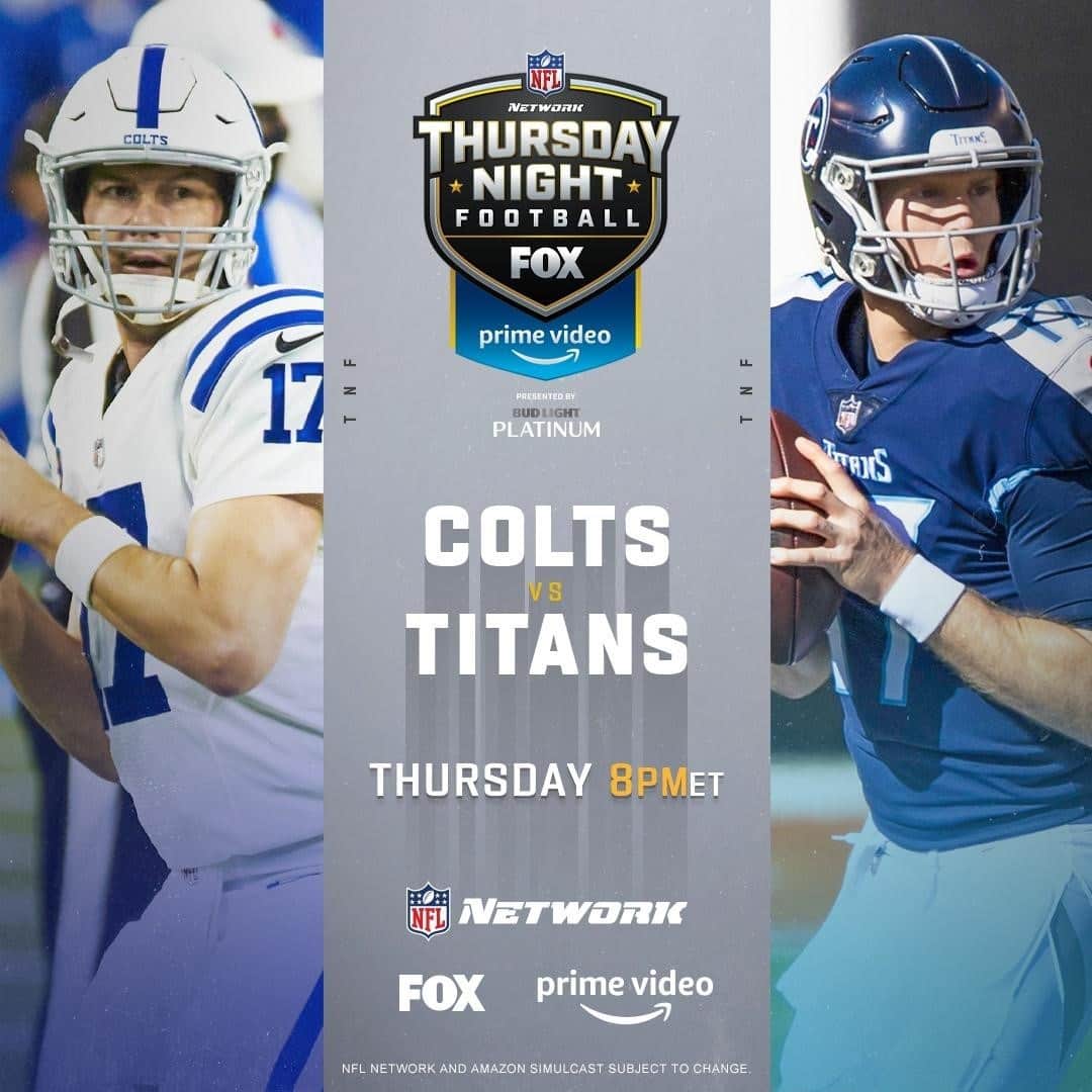 NFLさんのインスタグラム写真 - (NFLInstagram)「@colts vs. @titans. An AFC South Rivalry to kick off Week 10!⁣ ⁣ 📺: #INDvsTEN -- TOMORROW 8pm ET on NFLN/FOX/PRIME VIDEO⁣ 📱: NFL.com/TNF」11月12日 8時30分 - nfl