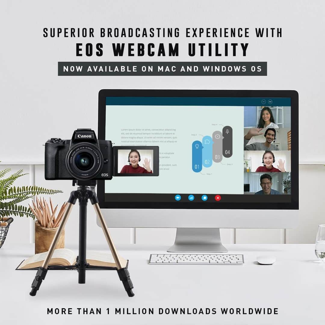 Canon Asiaさんのインスタグラム写真 - (Canon AsiaInstagram)「💻 😍  Mac users rejoice! With more than a million downloads since its launch, the free Canon EOS Webcam Utility software is now available on both Mac and Windows operating systems! ⁣ .⁣ Compatible with over 40 models including the latest EOS M50 Mark II, the EOS Webcam Utility transforms your Canon camera into a high quality webcam for sharp, high resolution broadcasts on your favourite video conferencing and live streaming platforms.⁣ .⁣ Click on the link in our bio to learn more!⁣ .⁣ #canonasia #photography #explore #webcam #webcamutility #mac #operatingsystem #streaming  #quality #sharp #lens #canon #eos」11月12日 11時00分 - canonasia