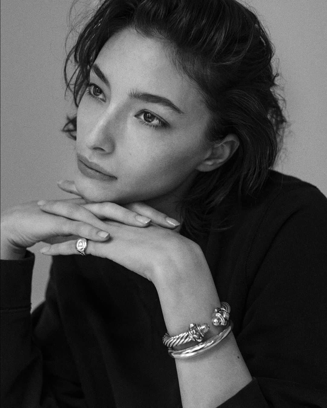 デビッドヤーマンのインスタグラム：「🍂Layering season. #TapToShop #DavidYurman」