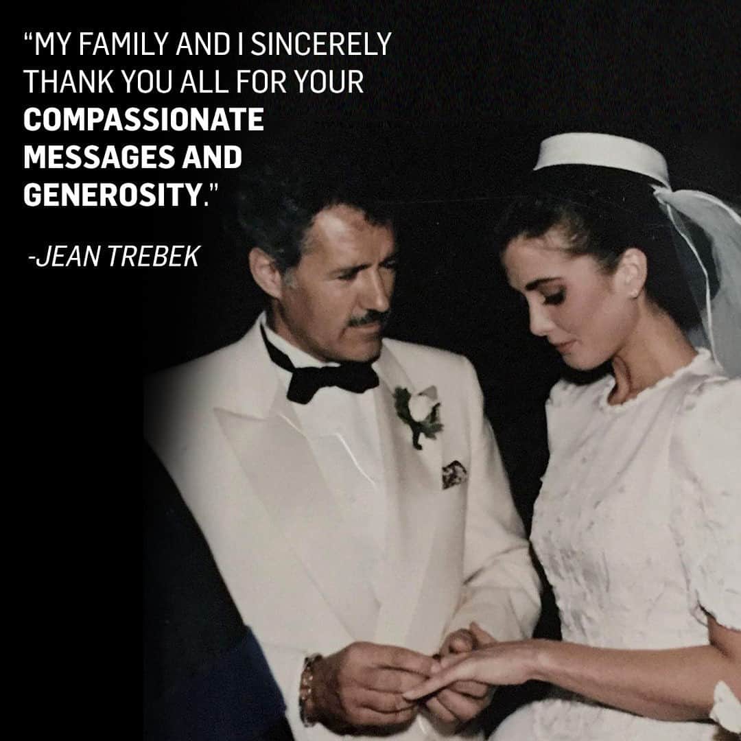 E! Onlineさんのインスタグラム写真 - (E! OnlineInstagram)「Alex Trebek's wife of 30 years, Jean, has spoken out with a special message for #Jeopardy fans: "Your expressions have truly touched our hearts." ❤️ (📷: Instagram)」11月12日 12時15分 - enews