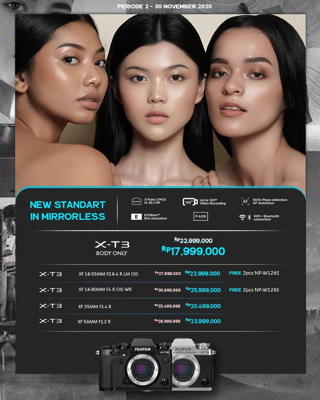 FUJIFILM INDONESIAさんのインスタグラム写真 - (FUJIFILM INDONESIAInstagram)「Fujifilm November Promotion!  Nih, yang sedari kemarin nagih untuk promo bulan November ini😉  Nikmati harga spesial untuk setiap pembelian produk Fujifilm pada periode 2 - 30 November 2020, hanya di Fujifilm Showroom dan seluruh dealer resmi Fujifilm Indonesia.  #GoFUJIFILM #fujifilm_id」11月12日 14時01分 - fujifilm_id